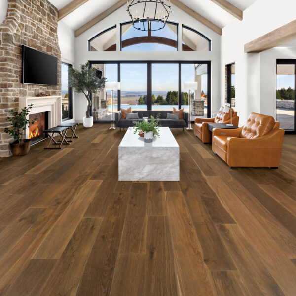 Seacliff Estate Saddle Rock Engineered Hardwood Room Scene