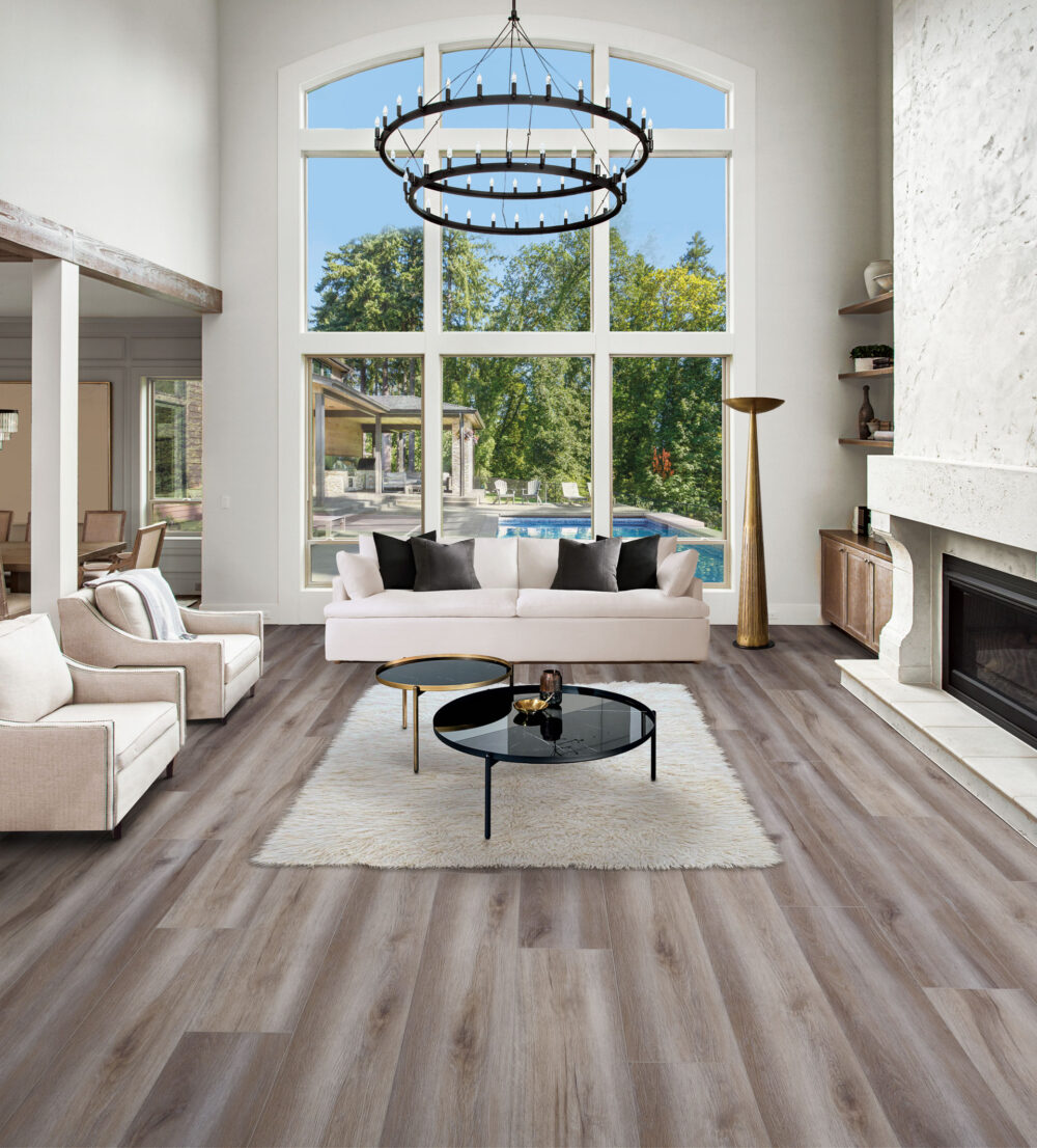 VersaCore Piedmont Smoked Pearl 5.2mm x 9" x 60" Room Scene
