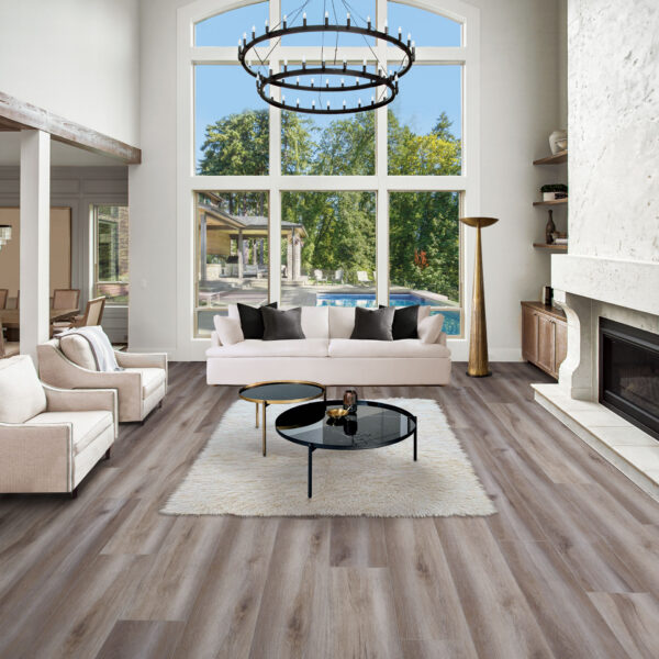 VersaCore Piedmont Smoked Pearl 5.2mm x 9" x 60" Room Scene