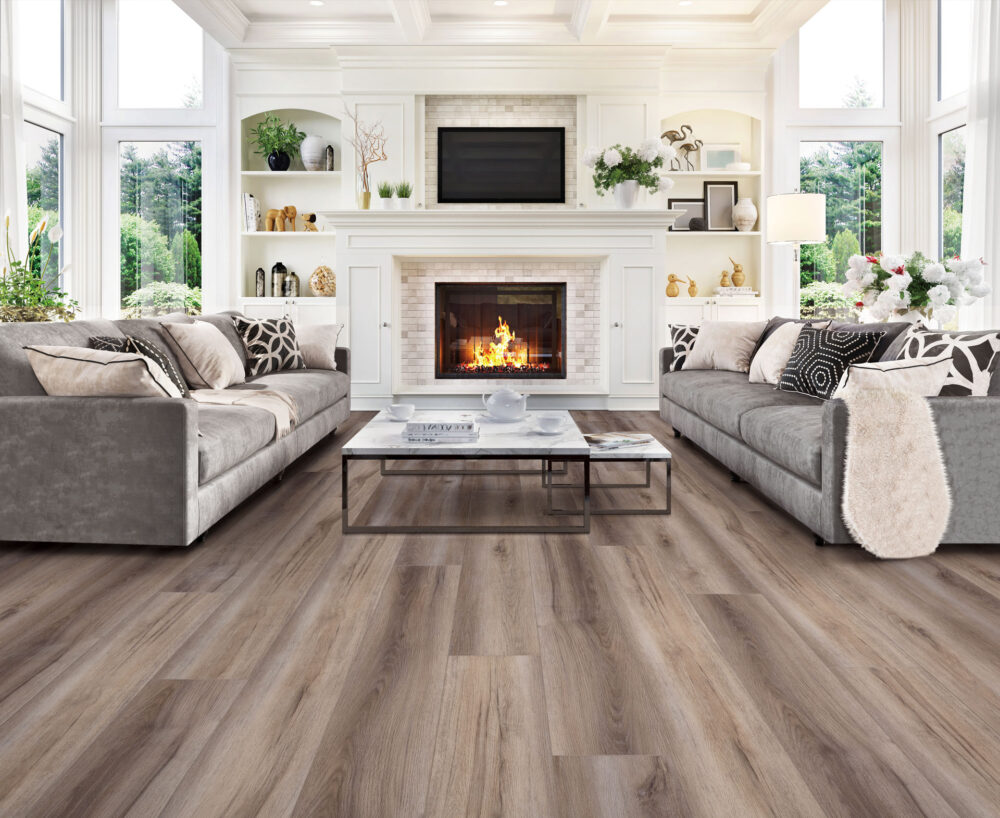 VersaCore Piedmont Stone River 5.2mm x 9" x 60" Room Scene